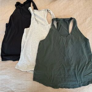 Lululemon Love Tank Top Set - Black, Gray, Green